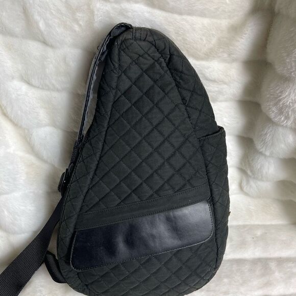 Black LL Bean AmeriBag Healthy. Back sling back black quilted - Picture 3 of 9